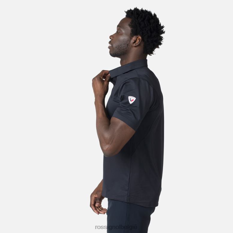 Heren lichtgewicht ademend poloshirt zwart toppen Rossignol NF00D11