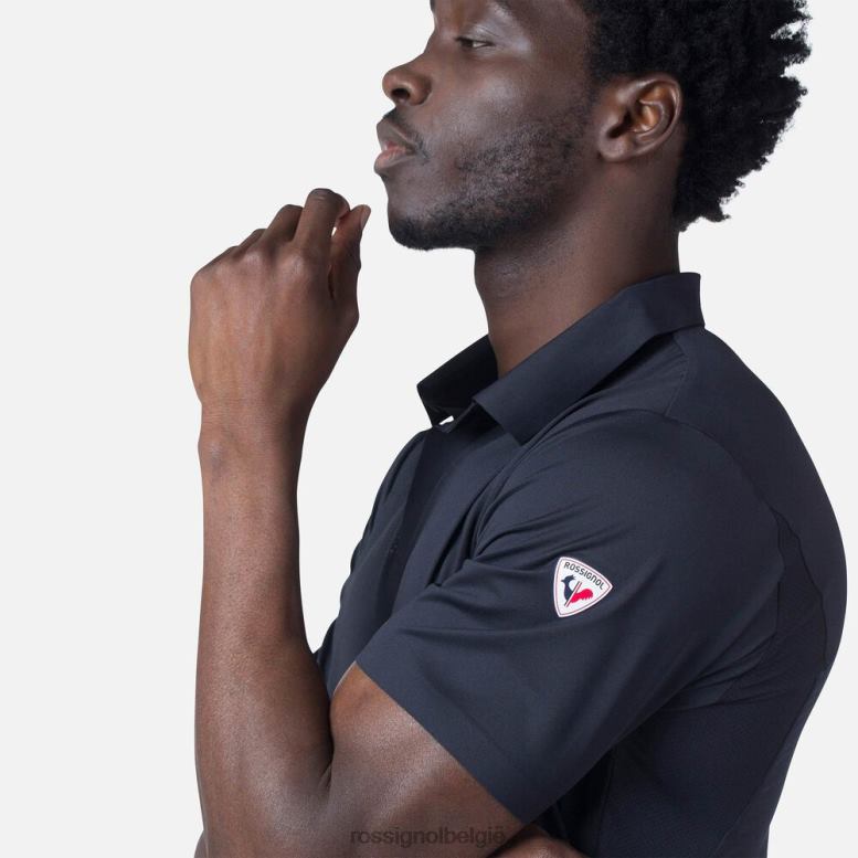 Heren lichtgewicht ademend poloshirt zwart toppen Rossignol NF00D11
