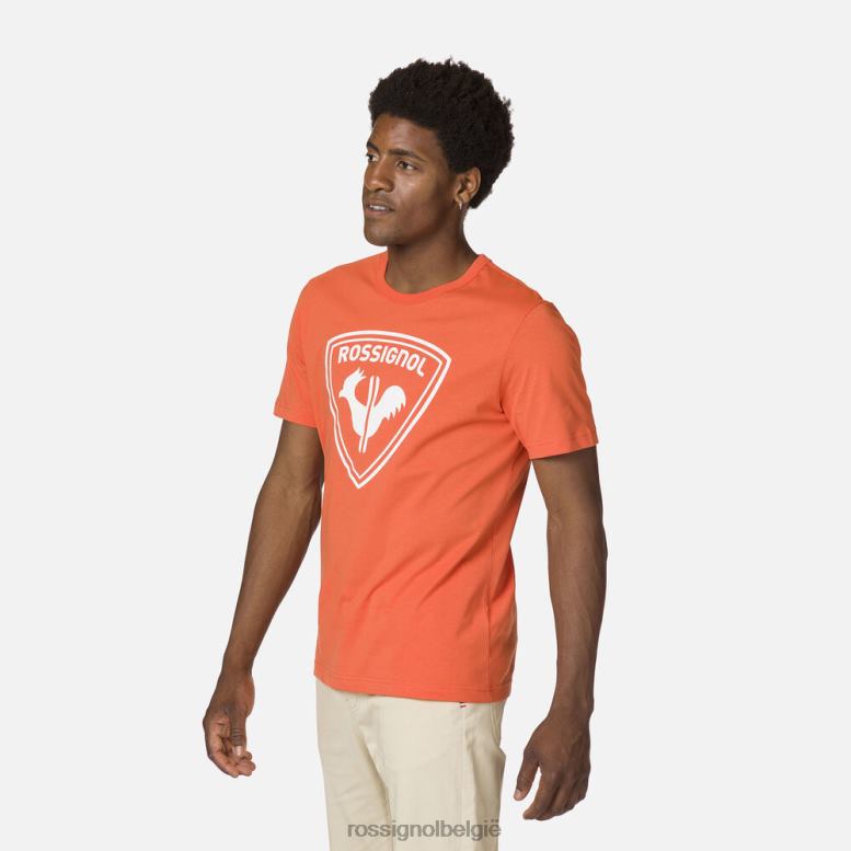 Heren logo-T-shirt vlamoranje toppen Rossignol NF00D492