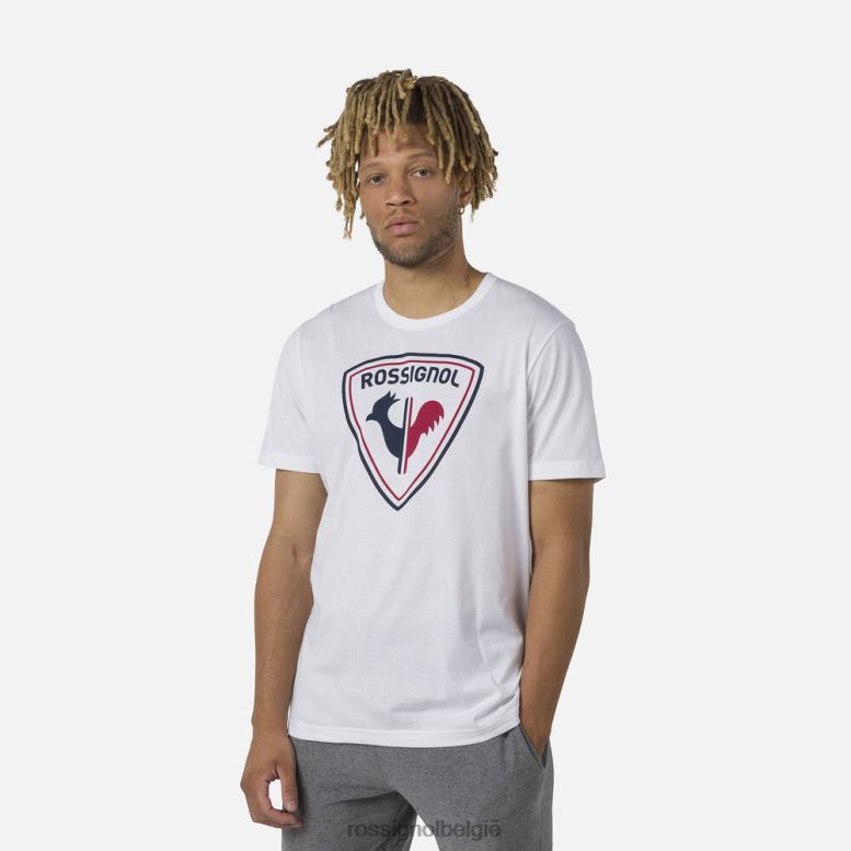Heren logo-T-shirt wit toppen Rossignol NF00D17