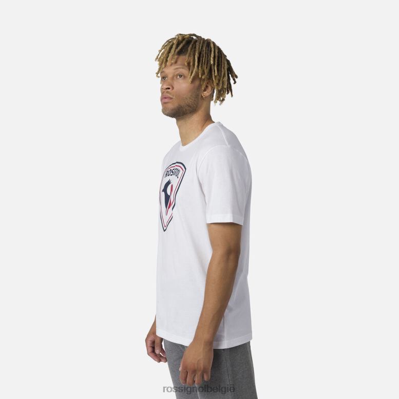 Heren logo-T-shirt wit toppen Rossignol NF00D17