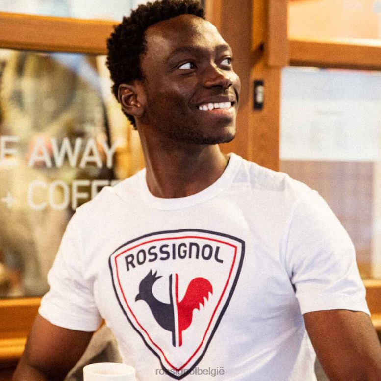 Heren logo-T-shirt wit toppen Rossignol NF00D17