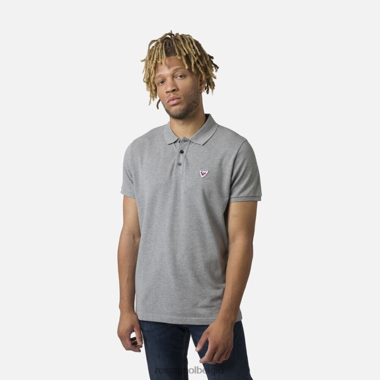 Heren logo-polo heidegrijs toppen Rossignol NF00D84