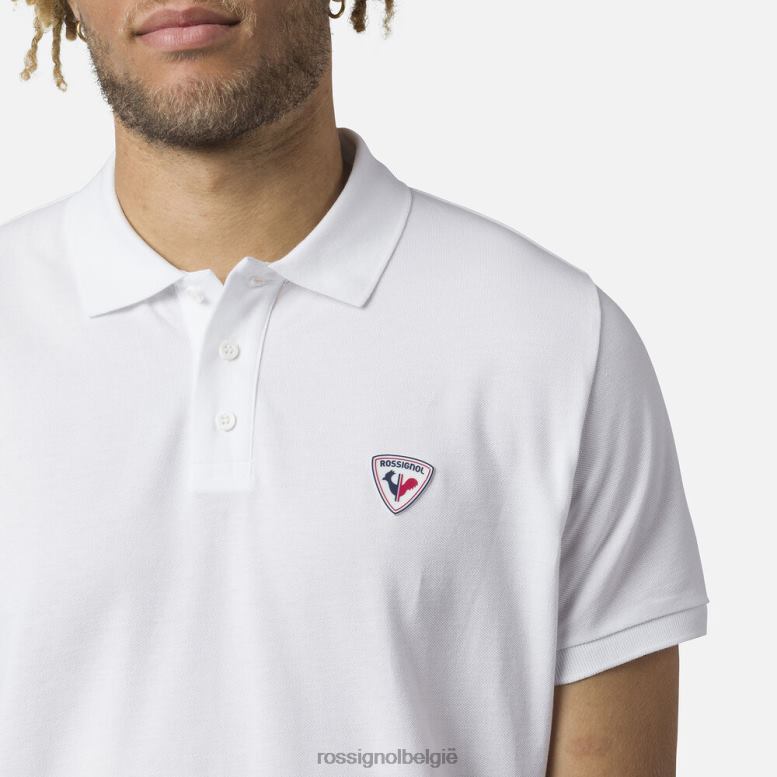 Heren logo-polo wit toppen Rossignol NF00D20