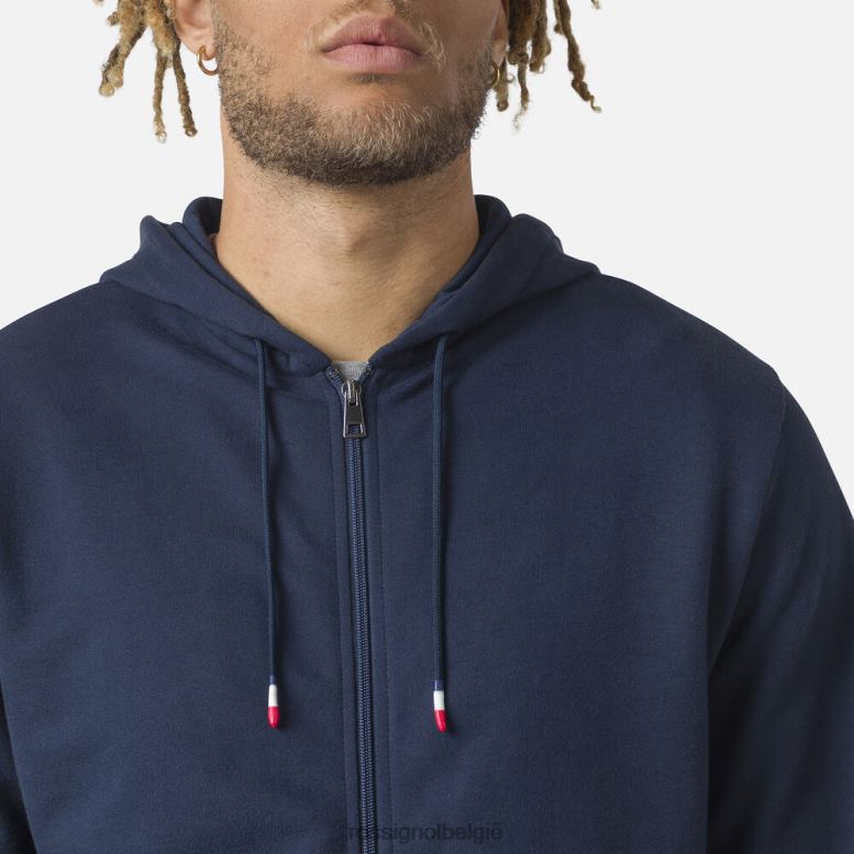 Heren Fleece sweatshirt met capuchon en volledige ritssluiting donkermarine toppen Rossignol NF00D434