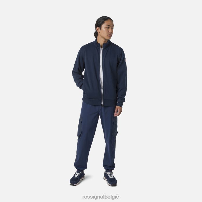 Heren Fleece sweatshirt met volledige ritssluiting en logo donkermarine toppen Rossignol NF00D448