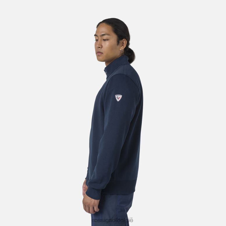 Heren Fleece sweatshirt met volledige ritssluiting en logo donkermarine toppen Rossignol NF00D448