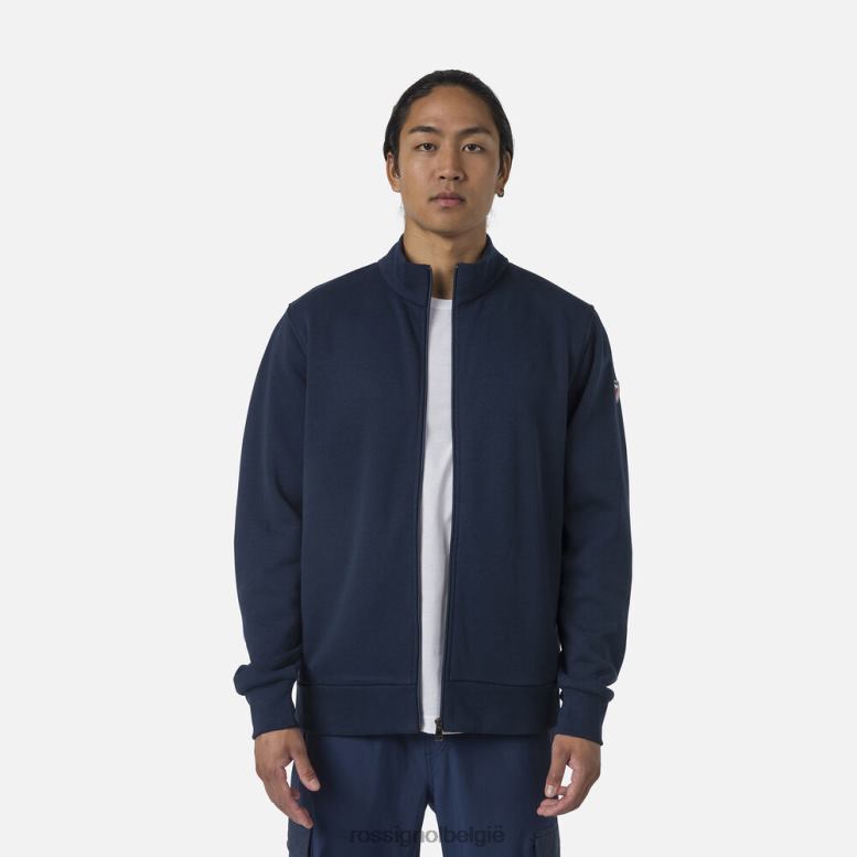 Heren Fleece sweatshirt met volledige ritssluiting en logo donkermarine toppen Rossignol NF00D448