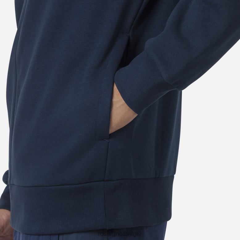 Heren Fleece sweatshirt met volledige ritssluiting en logo donkermarine toppen Rossignol NF00D448