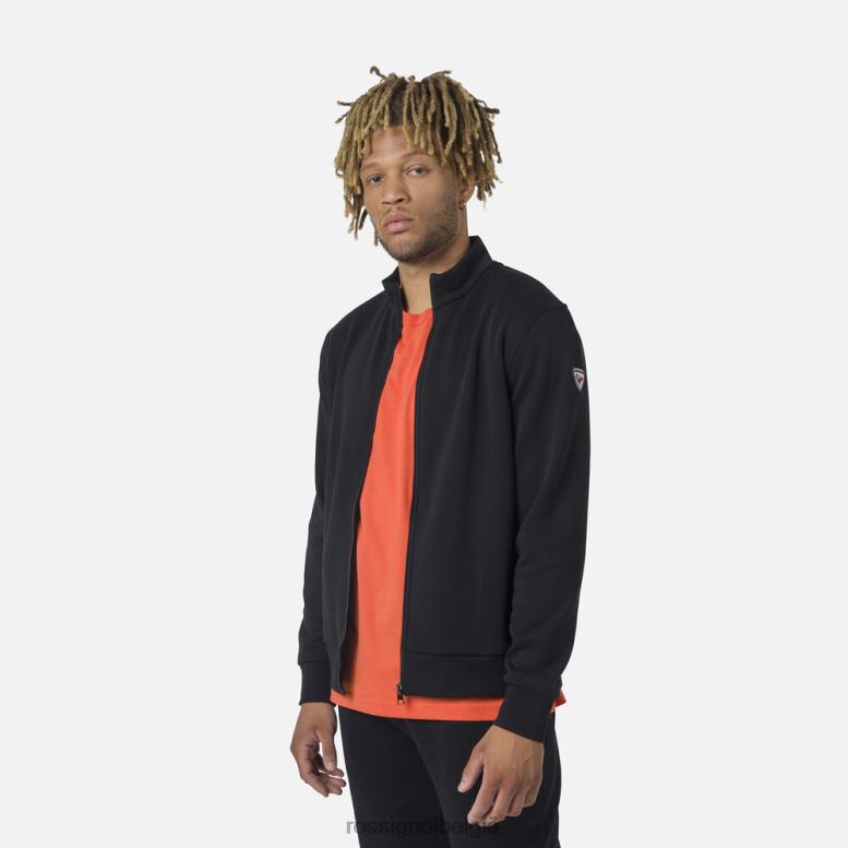 Heren Fleece sweatshirt met volledige ritssluiting en logo zwart toppen Rossignol NF00D433