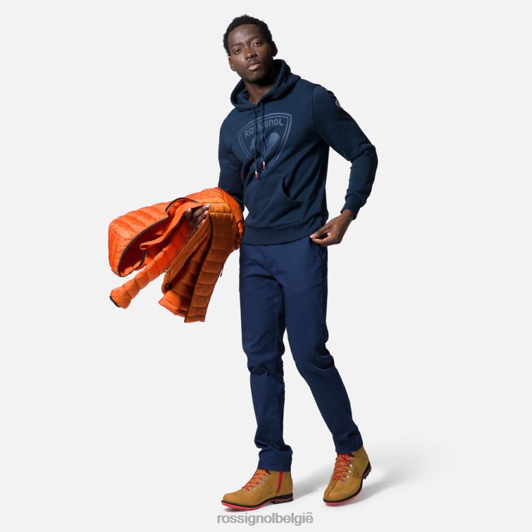 Heren Katoenen sweatshirt met capuchon en logo donkermarine toppen Rossignol NF00D395