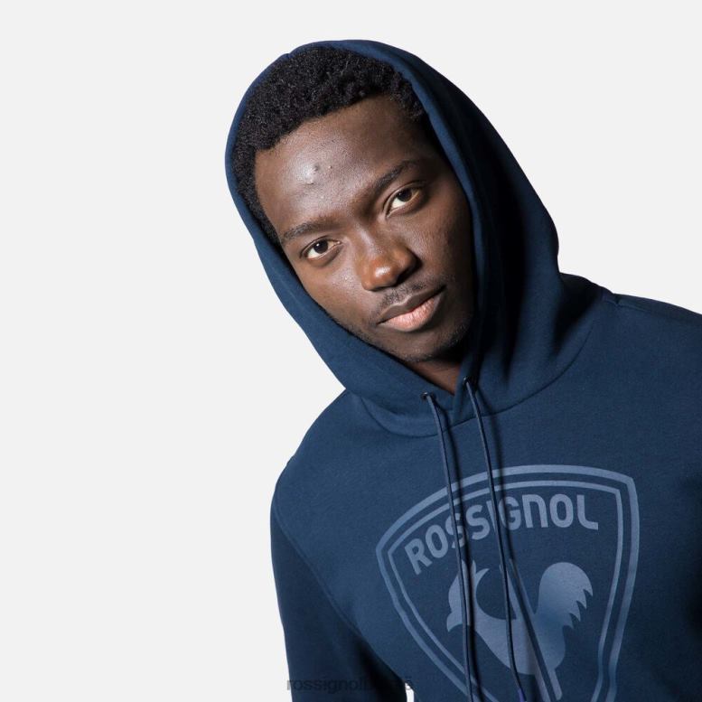 Heren Katoenen sweatshirt met capuchon en logo donkermarine toppen Rossignol NF00D395
