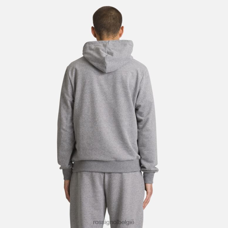 Heren Katoenen sweatshirt met capuchon en logo heidegrijs toppen Rossignol NF00D419