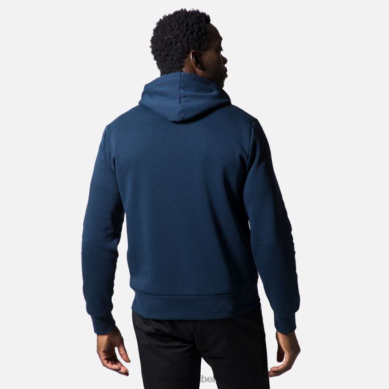 Heren Katoenen sweatshirt met capuchon en logo met volledige ritssluiting donkermarine toppen Rossignol NF00D106