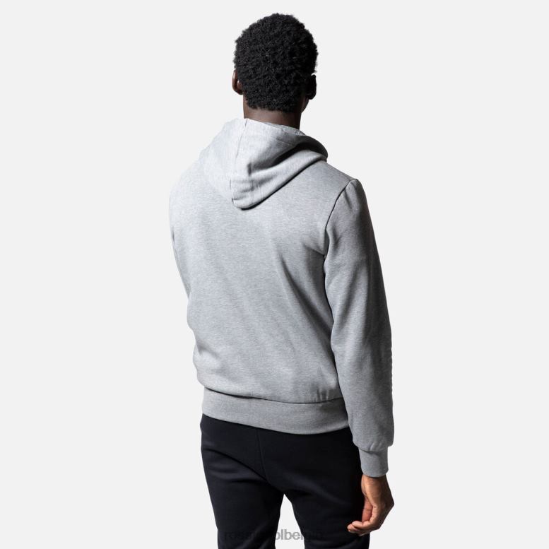 Heren Katoenen sweatshirt met capuchon en logo met volledige ritssluiting heidegrijs toppen Rossignol NF00D471