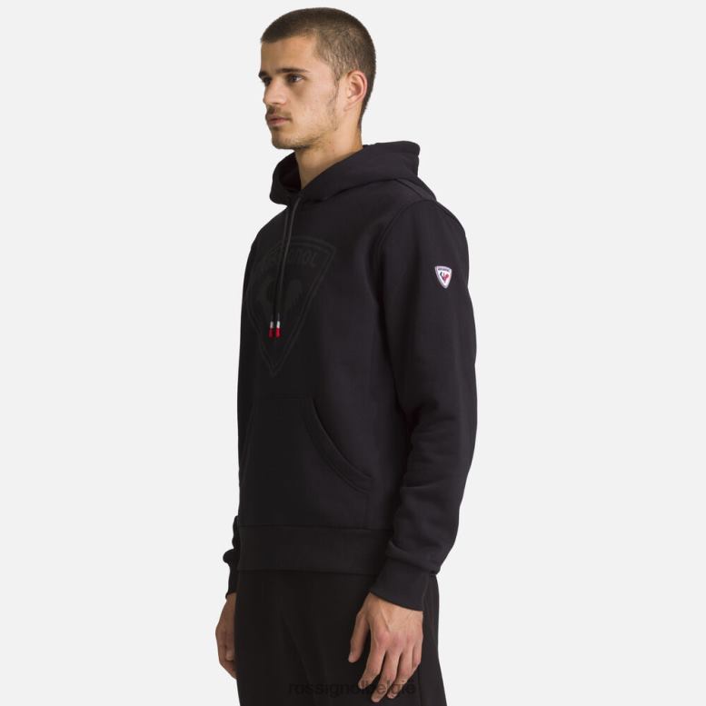 Heren Katoenen sweatshirt met capuchon en logo zwart toppen Rossignol NF00D432