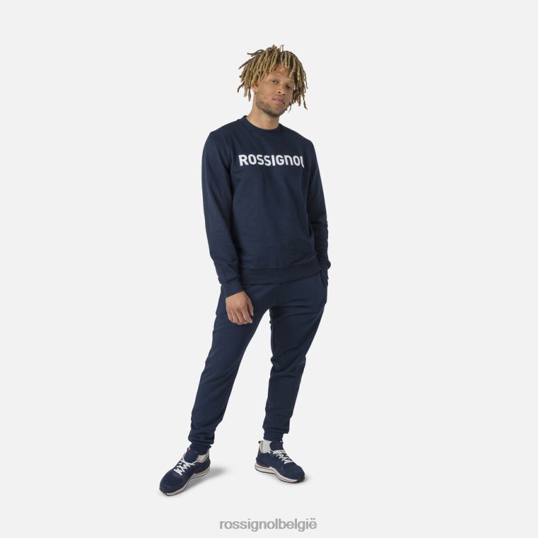 Heren Katoenen sweatshirt met ronde hals en logo donkermarine toppen Rossignol NF00D415