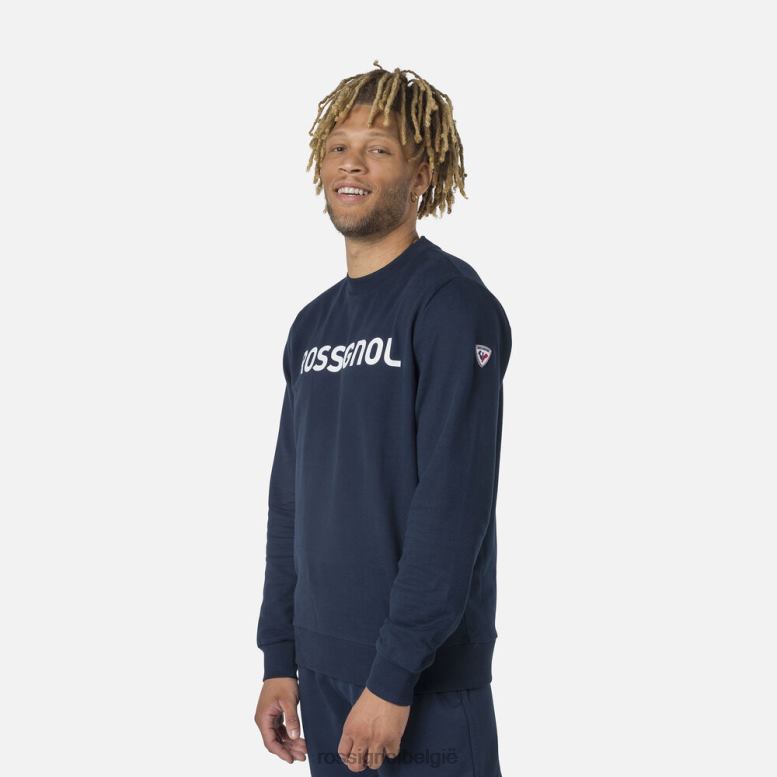 Heren Katoenen sweatshirt met ronde hals en logo donkermarine toppen Rossignol NF00D415
