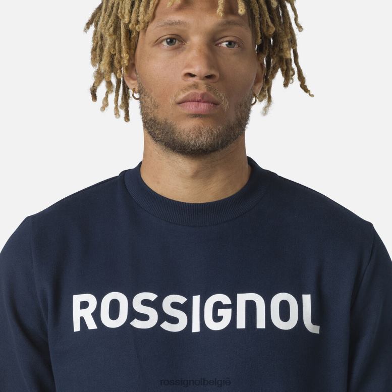 Heren Katoenen sweatshirt met ronde hals en logo donkermarine toppen Rossignol NF00D415