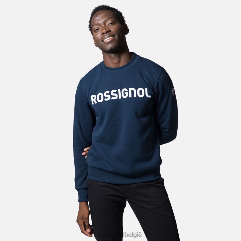 Heren Katoenen sweatshirt met ronde hals en logo donkermarine toppen Rossignol NF00D505