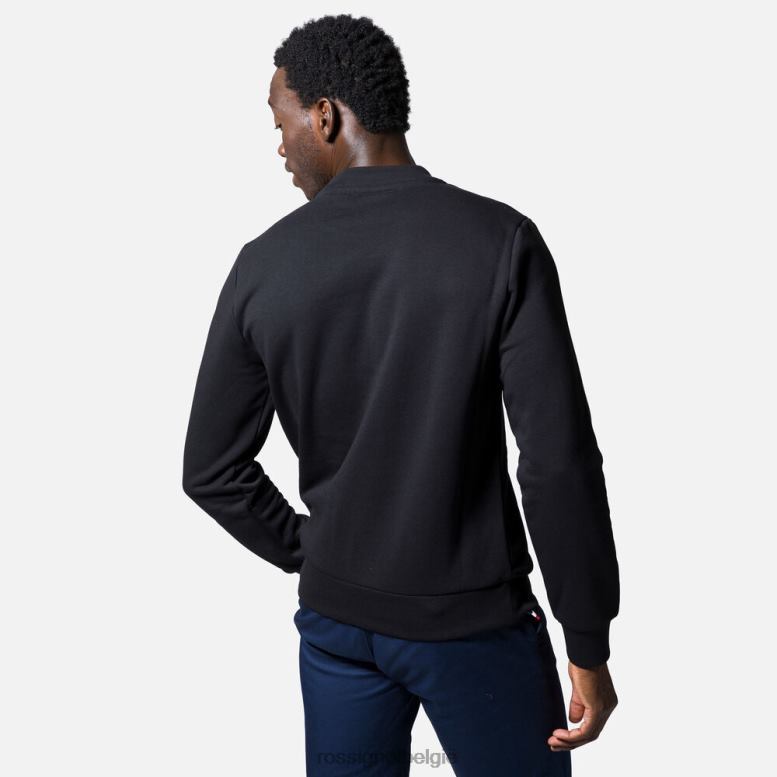 Heren Katoenen sweatshirt met ronde hals en logo zwart toppen Rossignol NF00D474