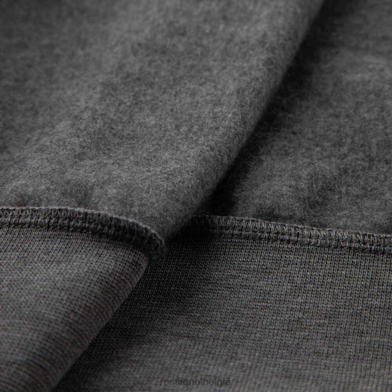 Heren fleece sweatshirt met capuchon en logo heidegrijs toppen Rossignol NF00D44