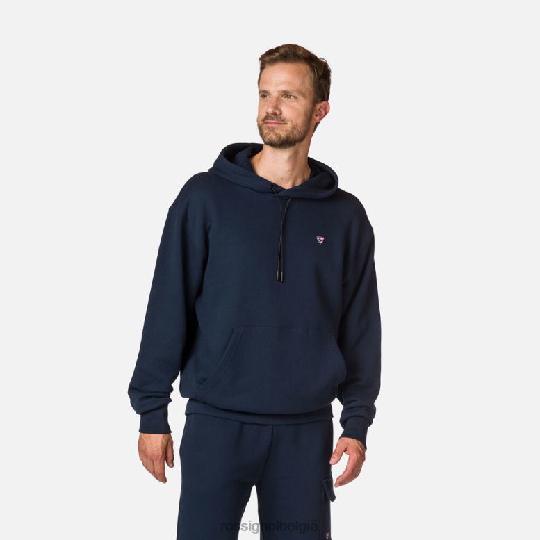 Heren sweatshirt met capuchon donker marine toppen Rossignol NF00D74