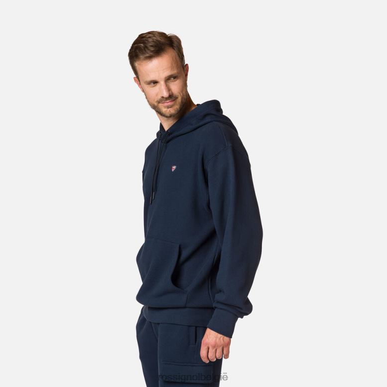 Heren sweatshirt met capuchon donker marine toppen Rossignol NF00D74
