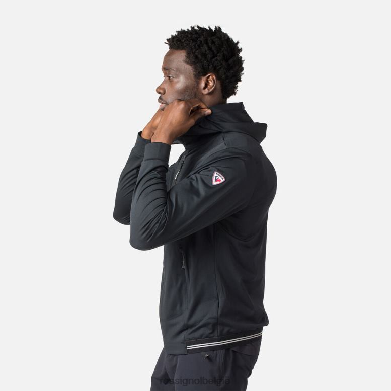 Heren Eco-hoodie met volledige ritssluiting zwart toppen Rossignol NF00D483