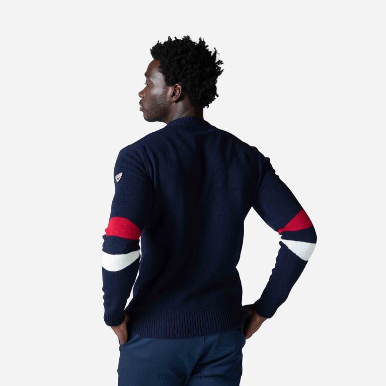 Heren kenmerkende gebreide trui donkermarine toppen Rossignol NF00D445