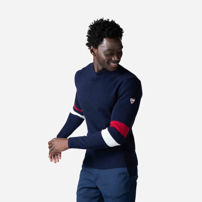 Heren kenmerkende gebreide trui donkermarine toppen Rossignol NF00D445