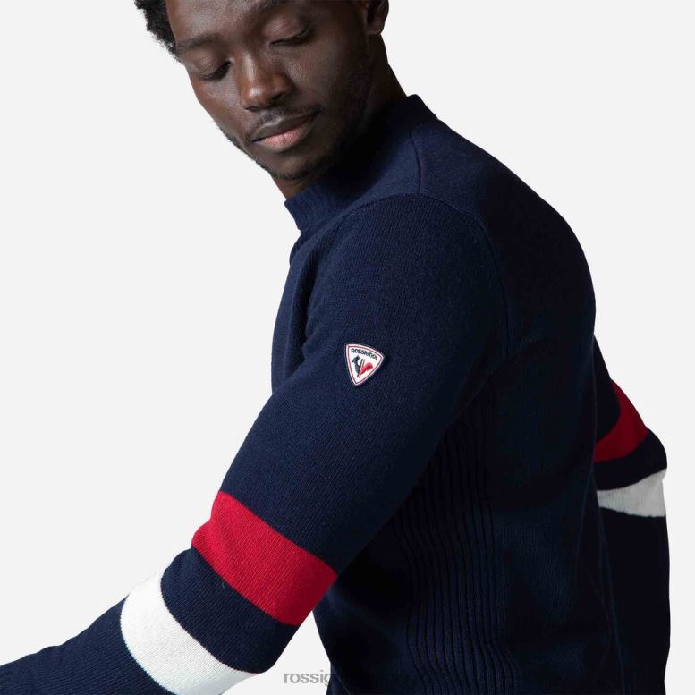 Heren kenmerkende gebreide trui donkermarine toppen Rossignol NF00D445