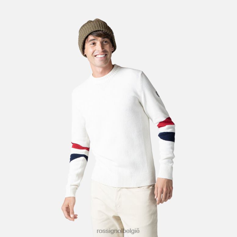 Heren kenmerkende gebreide trui wit toppen Rossignol NF00D441