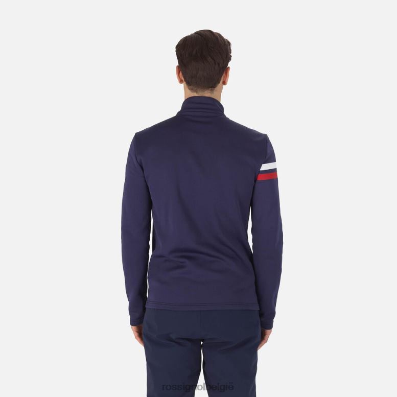 Heren resort top met halve rits donkermarine toppen Rossignol NF00D675