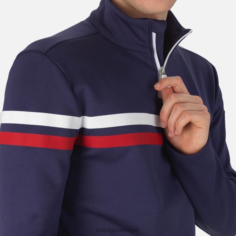 Heren resort top met halve rits donkermarine toppen Rossignol NF00D675