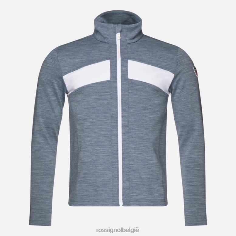 Heren Reageer tussenlaag van merino met volledige ritssluiting donkermarine toppen Rossignol NF00D551