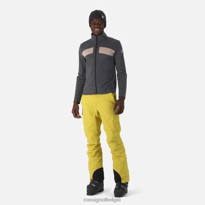 Heren Reageer tussenlaag van merino met volledige ritssluiting zwart toppen Rossignol NF00D64