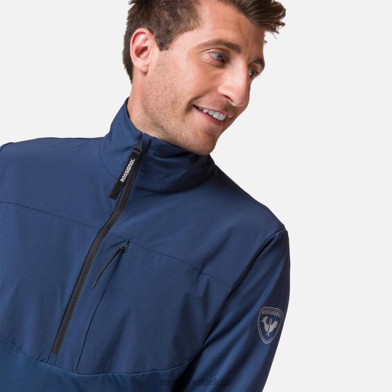 Heren Tussenlaag met 1/2 rits donker marine toppen Rossignol NF00D157