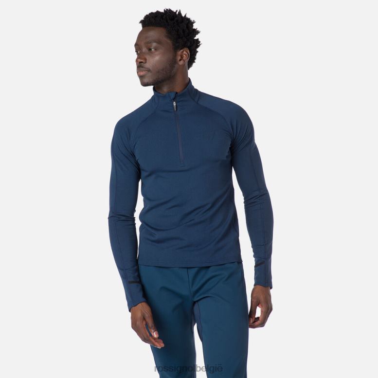Heren skpr tussenlaag met halve rits donkermarine toppen Rossignol NF00D585