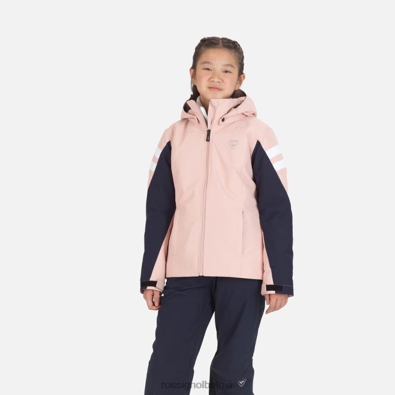 meisjes ski jas poeder roze toppen Rossignol NF00D1217