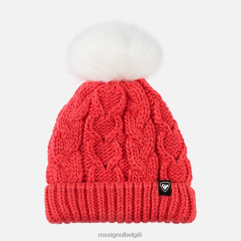 meisjes Muts van benig bont roze lift accessoires Rossignol NF00D1204
