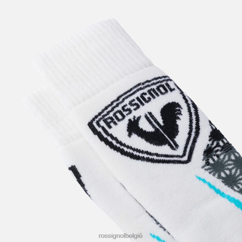 vrouwen skisokken van wol en zijde wit accessoires Rossignol NF00D710