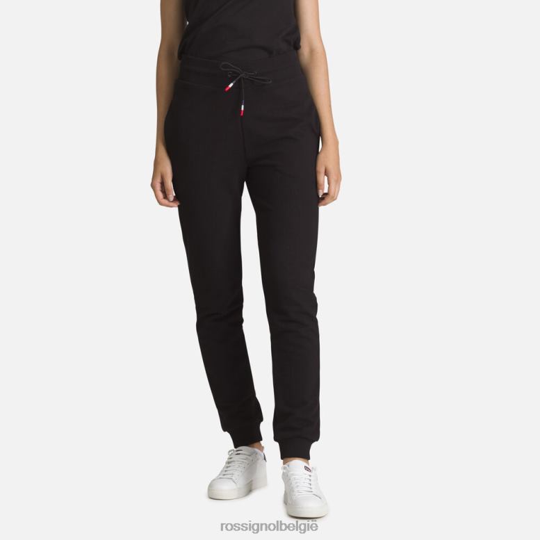 vrouwen Katoenen joggingbroek met logo zwart bodems Rossignol NF00D916