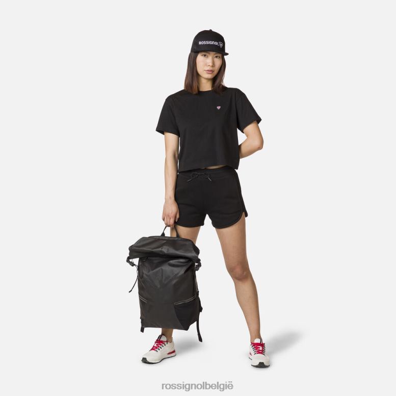 vrouwen comfortabele katoenen korte broek zwart bodems Rossignol NF00D920