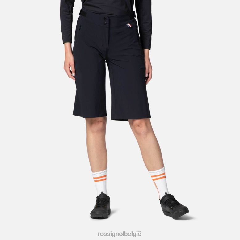 vrouwen mountainbike korte broek zwart bodems Rossignol NF00D955