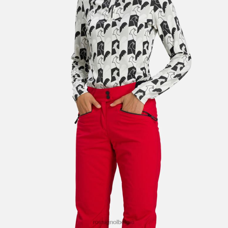 vrouwen klassieke skibroek karmijn bodems Rossignol NF00D775