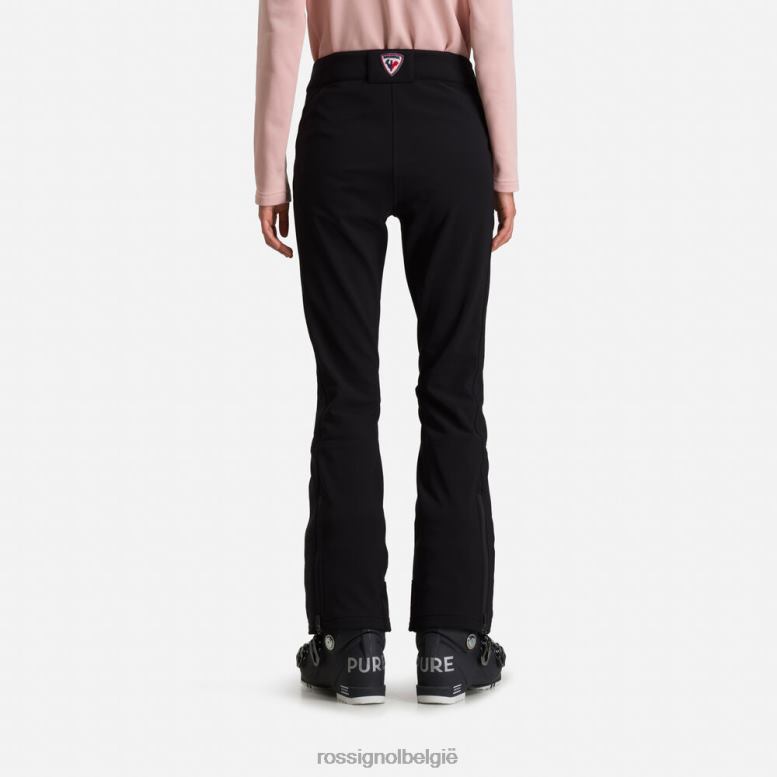 vrouwen softshell platte skibroek zwart bodems Rossignol NF00D1101