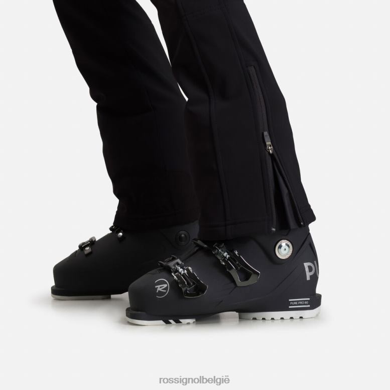 vrouwen softshell platte skibroek zwart bodems Rossignol NF00D1101