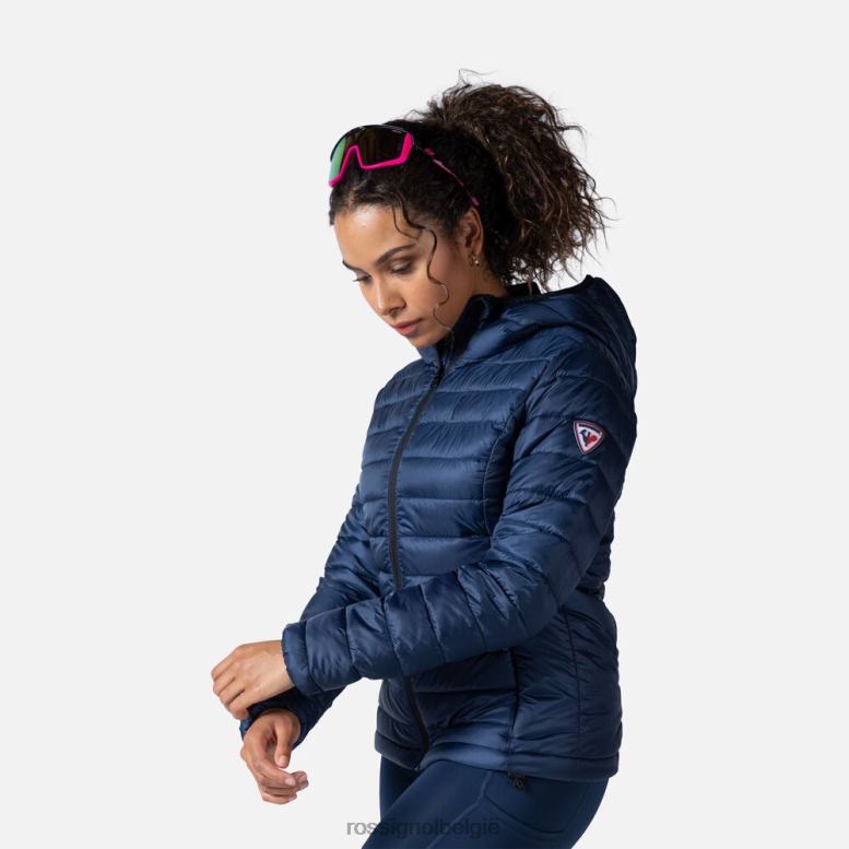 vrouwen geïsoleerde jas met capuchon 180gr donkermarine toppen Rossignol NF00D936