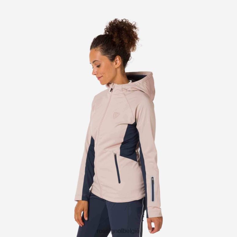 vrouwen softshell-jas poederroze toppen Rossignol NF00D905